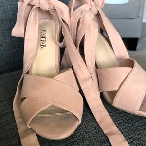 Just fab, lace up heels.